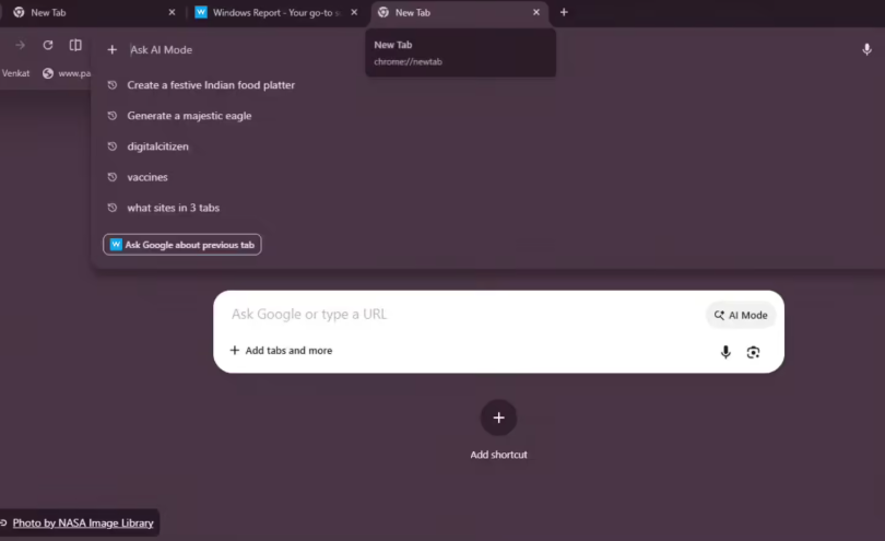 谷歌 Chrome 迎重大 AI 更新：搜索框功能“大换血”，跨标签页协同成亮点